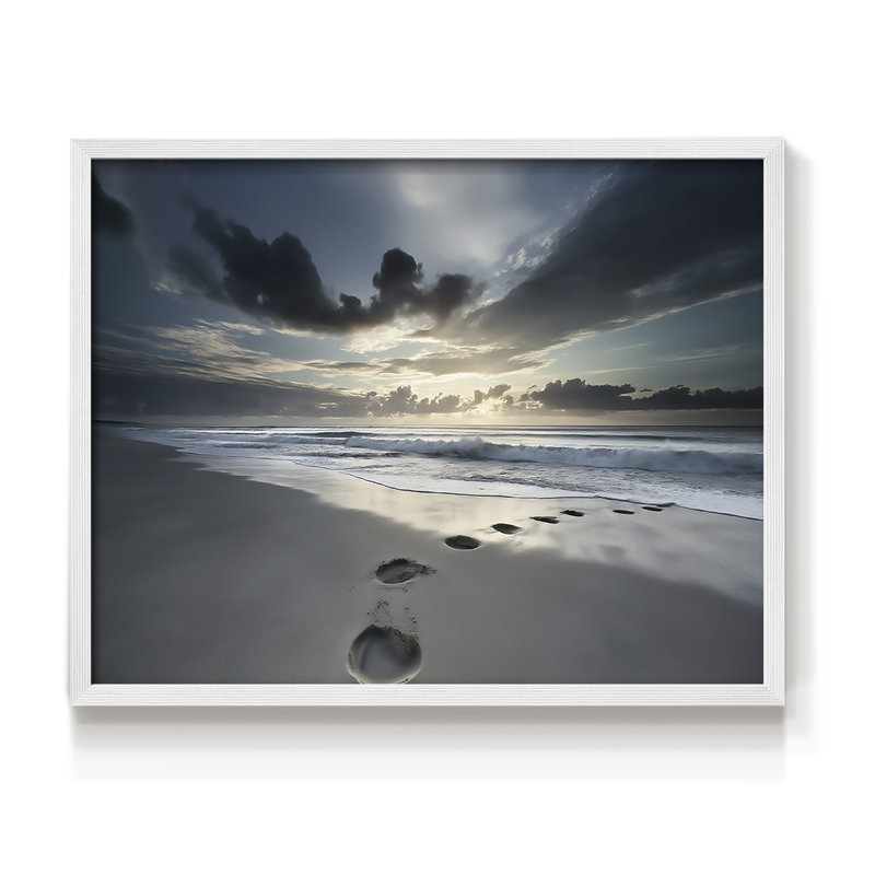 Nautical Series-XII -Framed Print - Restickable, 16" H x 20" W, White