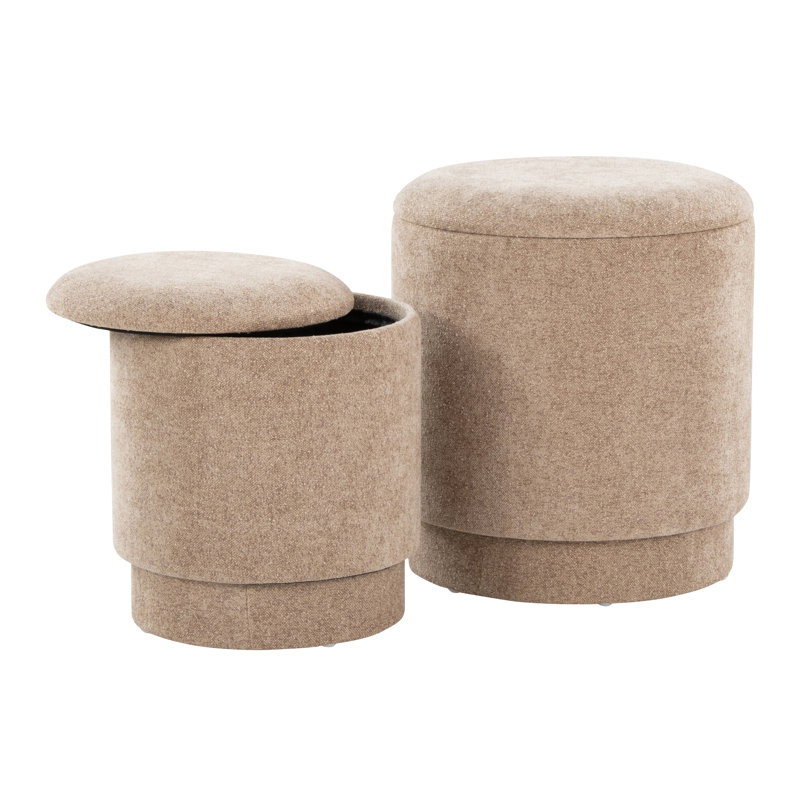 Ensemble de repose-pieds Marla par Lumisource, Brun