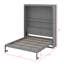 Grand lit escamotable mural avec tablettes