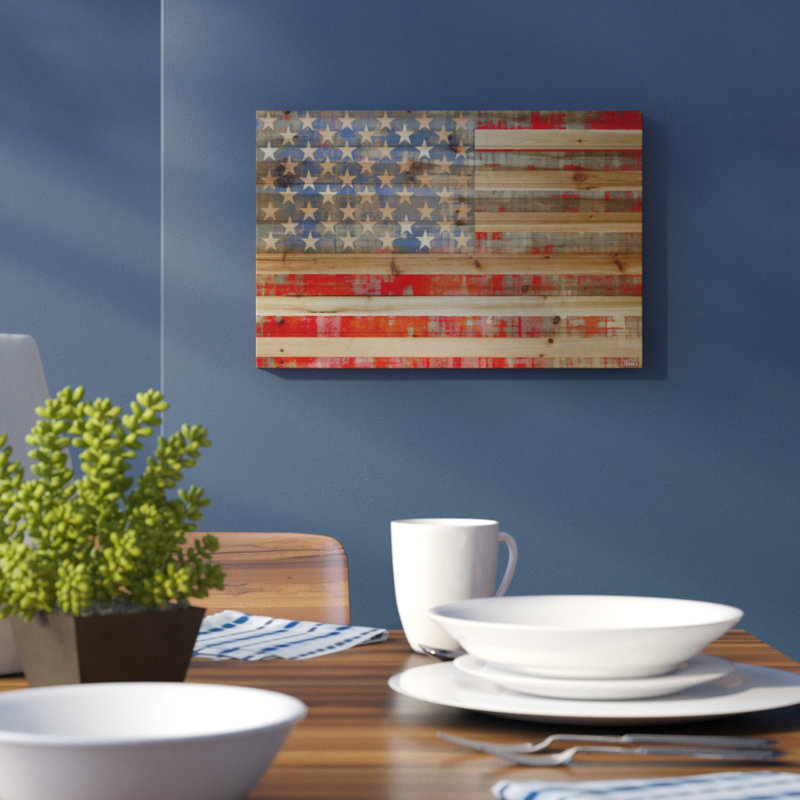 «American Dream» par Parvez Taj - impression sur bois, H 30 po x l 60 po