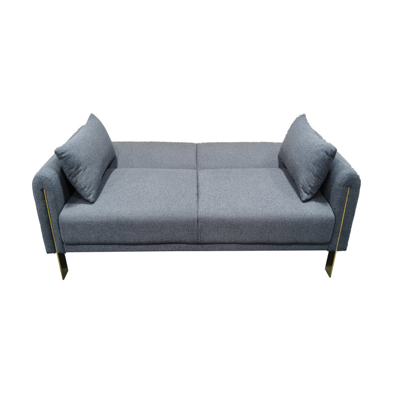 3 Seater Linen Sofa Bed, Grey