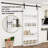 Four Shelf Double Primed Sliding Barn Door With Mounting Hardware Kit（Bookshelf Style）-101365209