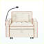Canapé-lit convertible avec rangement beige