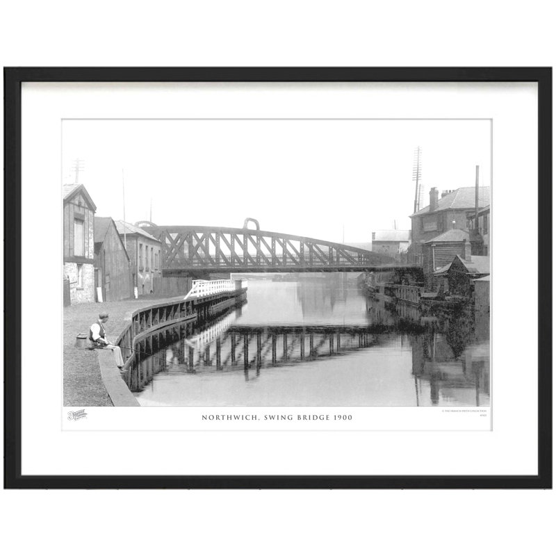 Northwich, Swing Bridge 1900 - Single Picture Frame Print, 28cm H x 36cm W x 2.3cm D