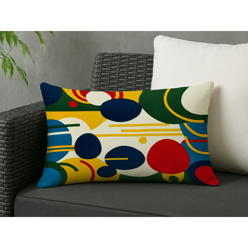 Spunky Spiral Indoor And Outdoor Throw Pillow, Rectangle 20"H x 14"W