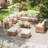 Outdoor 8-piece Rattan Conversation Set With Cushions