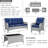 Wanakah 5 - Person Patio Conversation Sets with Cushions
