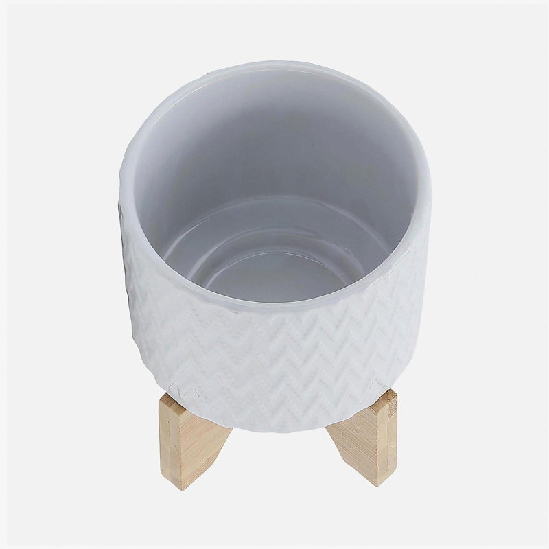 PLATEAU 5 "AVEC SUPPORT CHEVRON, BLANC