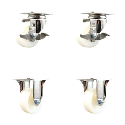 4 Piece Nylon Caster Set