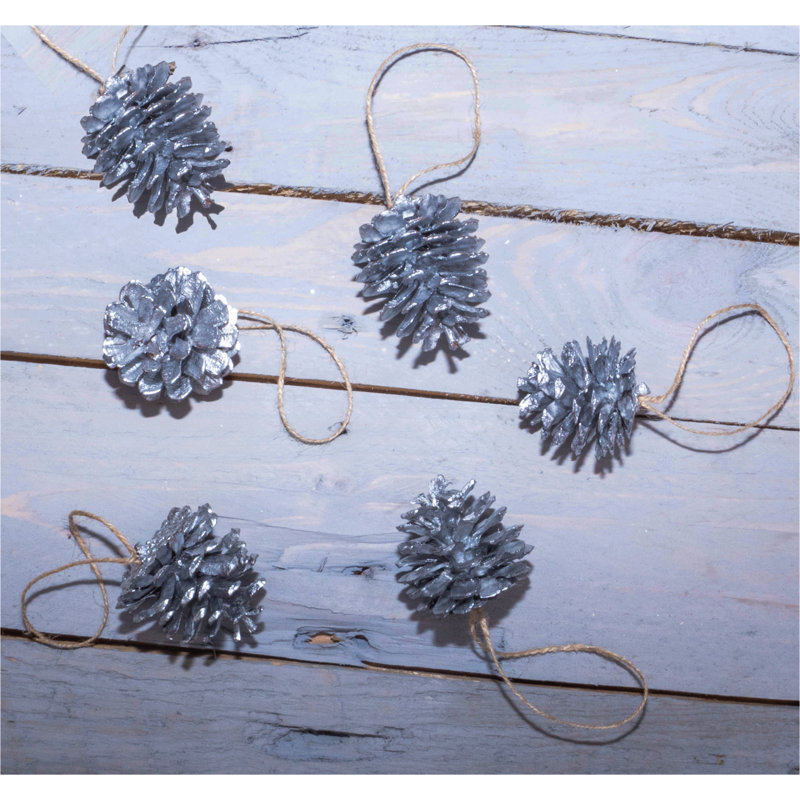 15cm Wood Holiday Shaped Ornament, Silver