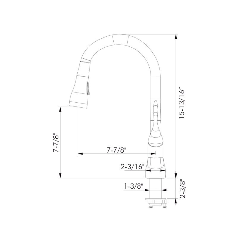 DAX Pull Down Kitchen Faucet