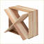 Ensemble de 2 porte-bouteilles de 24 cubes en bois de sapin naturel | Empilable | Bois de sapin | Planches de 0,47 po d'épaisseur