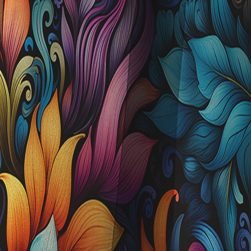 Exotic Tapestries Boho Motif III - Rideau floral - Rideau occultant floral - 1 panneaux, L 52 po x L 108 po