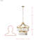 Luminaire suspendu en cristal 2 niveaux Social Club - Havane doré - Dia. 23,25 po - 9 lumières