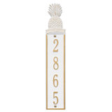 Pineapple Personalized Vertical 4-Line Wall Address Plaque