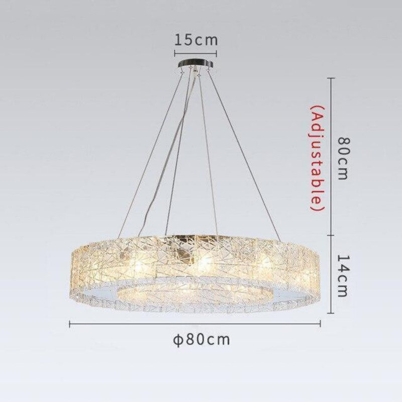 Aquinnah 13 - Light Chandelier, 14cm H x 80cm W x 80cm D