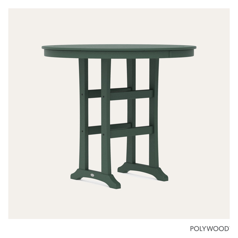 Table de bar Nautical Trestle, l 48 po x L 48 po x H 42 po, Vert