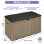 Boîte de rangement verrouillable en résine résistante à l'eau 44 gallons l 90 po-114620733