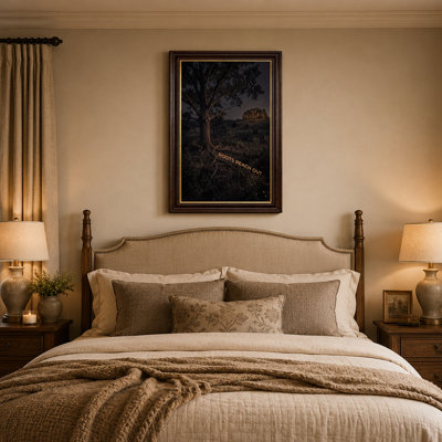 «Night Tree with Glowing Lights and Roots Reach Out», art mural sur toile