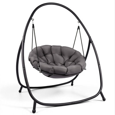 Balancelle hamac ronde d'intérieur / extérieur avec coussin et support inclus