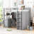 Twin Size Loft Bed With Drawers,Desk,And Wardrobe-Gray-1092697841-1092697838