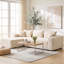 Canapé moderne, canapé modulaire en forme de L, canapé 2 places spacieux et confortable avec coussins pour le bureau du salon beige
