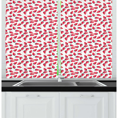 Pink/Blue Kitchen Curtain
