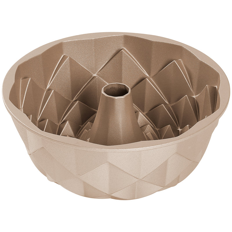 Gold Extra Thick Cast Aluminum Non-Stick Bundt Cake Pan