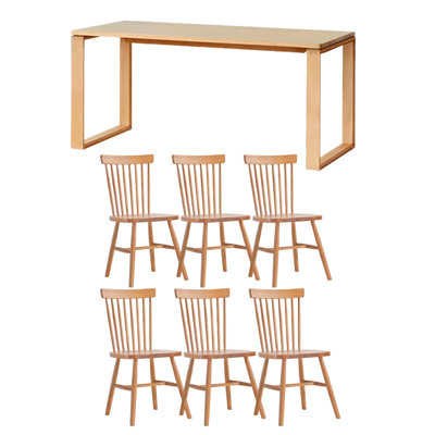 Longue table de travail longue table en bois massif