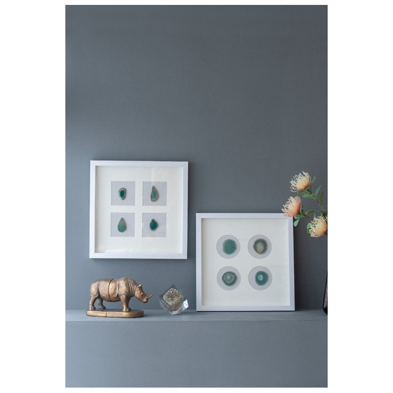 2 Pcs Shadow Box Wall Decor 15.57x1.2x15.7 Inch | Minimalist 3D Wall Hanging Display Case for Home Bedroom Decor