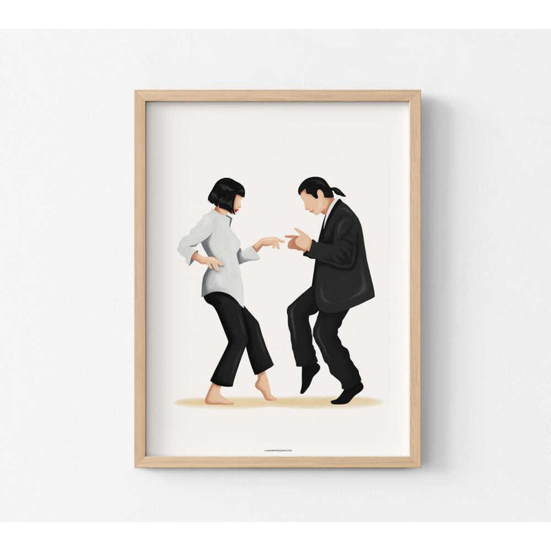 Reproduction de danse: art pop culture moderne (encadré, prêt à être suspendu), H 40 po x l 30 po, Tanné