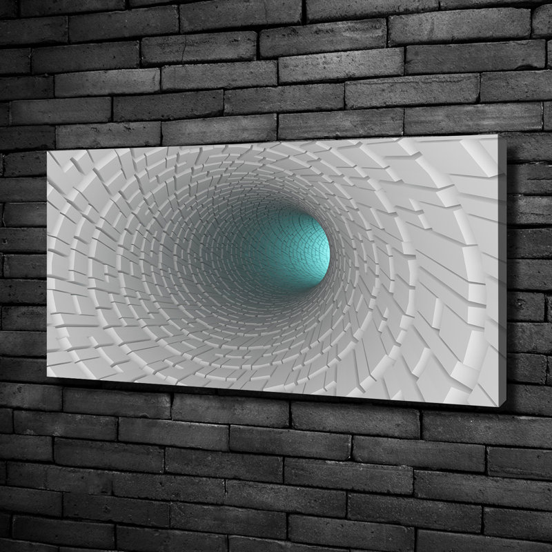 3D Tunnel - Wrapped Canvas Print
