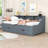 Faccone Twin Size Wood Daybed with Twin Size Trundle and Drawers-201147523