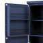 Armoire de cuisine autoportante 35,5 x 17,6 x 70,9 pouces, grande armoire de rangement avec 4 portes, 2 tablettes de porte, 8 plateaux coulissants et tablette réglable pour la salle à manger, bleu-133462679