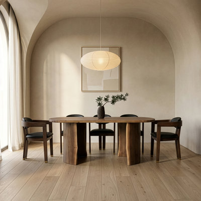 Orville Live Edge Solid Acacia Wood Dining Table