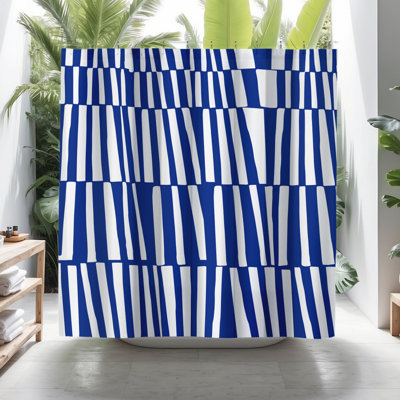 Thora Abstract Mid-Century Shower Curtain
