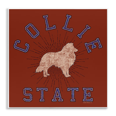 Vintage Collie State Wall Plaque Art by Spirit Animals/Life Is High