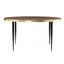 Table basse ronde avec plateau en relief