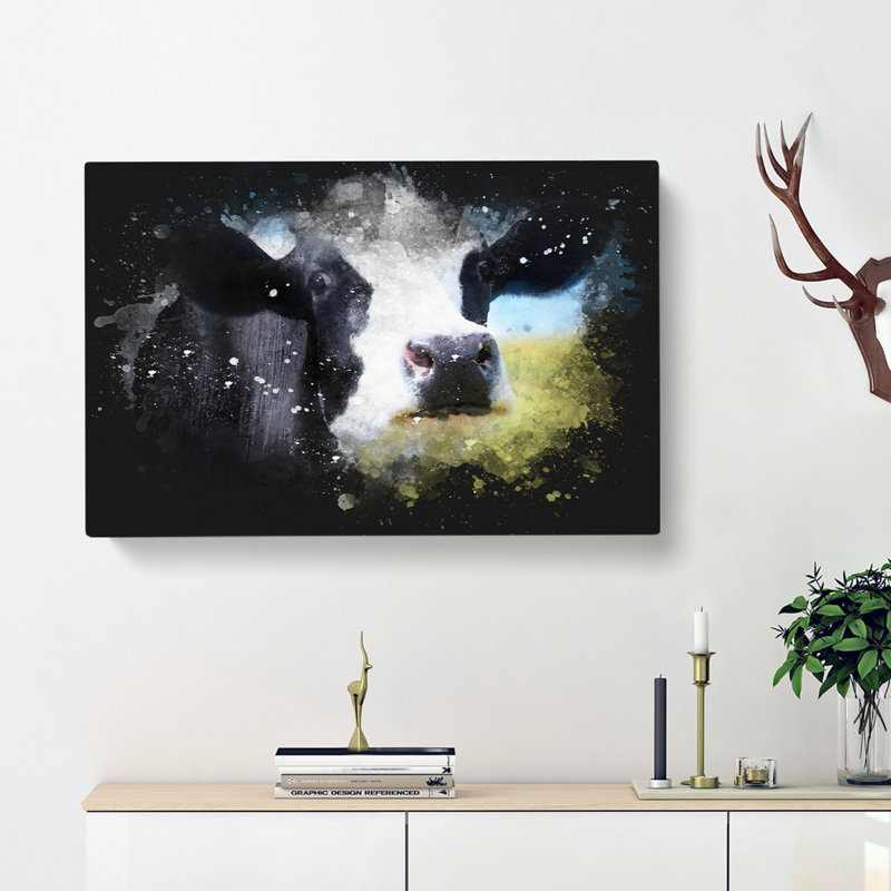 A Cow In The Meadow - Wrapped Canvas, 60cm H x 91cm W x 3cm D