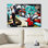 «Michael's Who's Bad», peinture abstraite graffiti et art urbain pop art moderne urbain multicolore sur toile