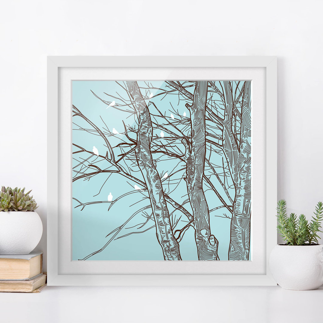 Gerahmter Fotodruck Winter Trees