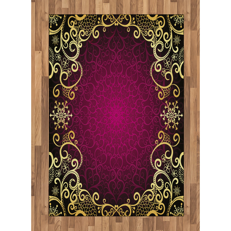 Mandala High Density Long Fiber Poly Threads Decorative Area Rug Carpet, Rectangle 4' x 5'8"