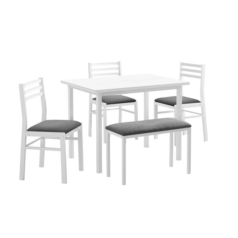 Ensemble repas pour 4 personnes Huell, Blanc, Blanc, Blanc
