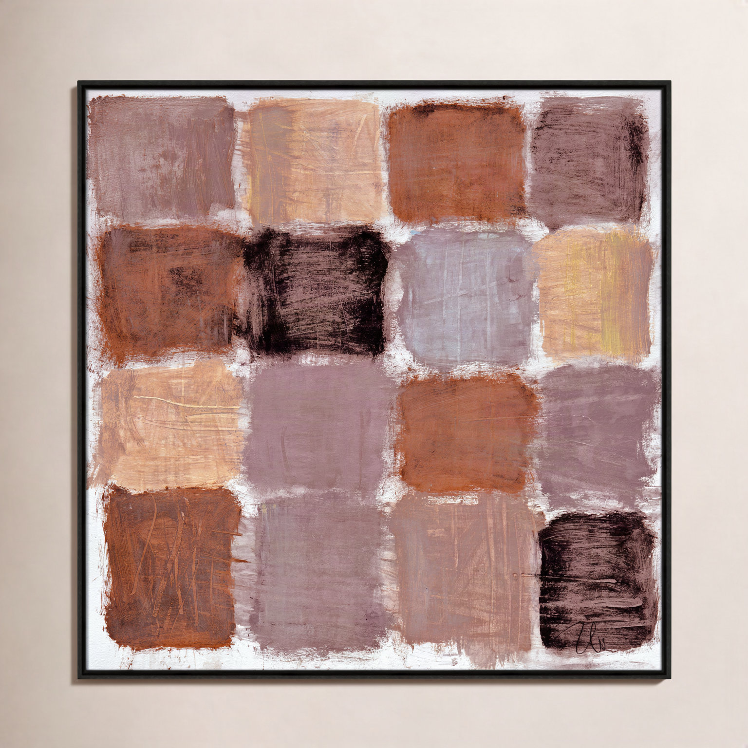 Coppola "Powder Room Spice Reflections" Print, 37.5" H x 37.5" W, Espresso
