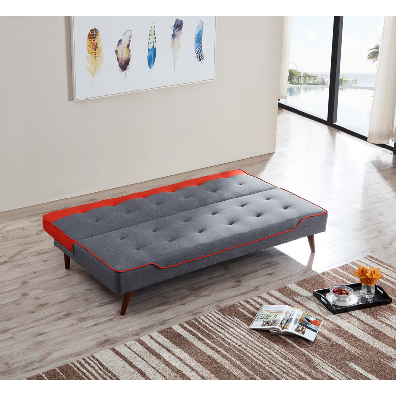 Acel 3 Seater Sofa Bed, Grey/Red