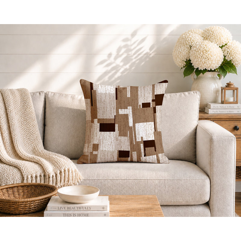 Oreiller réversible Samie, 20 x 20, Beige