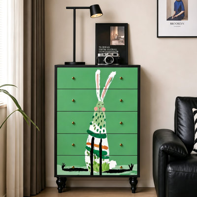5 Drawer Storage Cabinet for Living Room