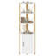 180cm H x 38cm W Metal Corner Bookcase-1452733882