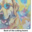 Yellow Labrador Hippie Dawg Glass Cutting Board Large