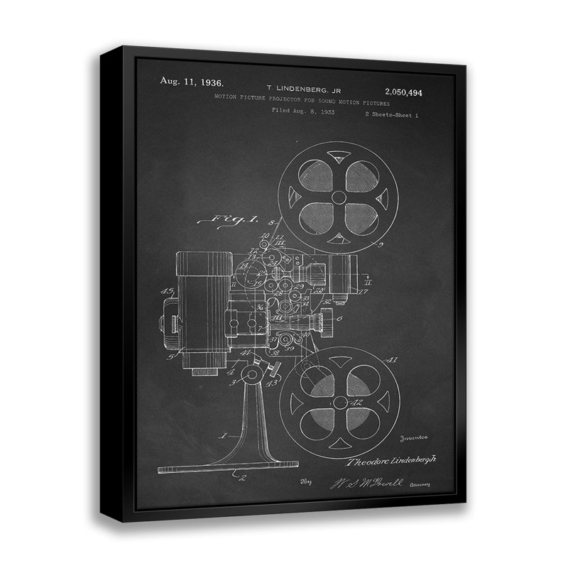 Motion Motion Projector - Tableau noir - Reproduction sur toile flottante, L 11 po x H 14 po